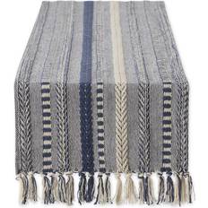 Design Imports Farmhouse Braided Stripe Bordduk Blå