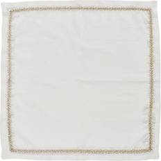 Gold Cloth Napkins Kim Seybert Jardin Linen Napkin Servilleta de Tela Blanco, Plata, Oro