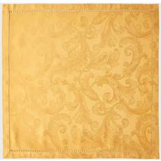 Gold Cloth Napkins SFERRA Plume Jacquard Set of 4 Tøyserviett Gull