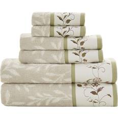 Green Bath Towels Madison Park Belle 6-piece Bath Towel Green