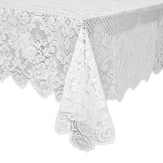 White Tablecloths Juvale Rectangular Lace 137 x 183 cm White Tablecloth White