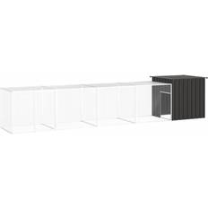 vidaXL Hönsbur antracit 500x91x100cm