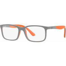 Orange Glasses Ray-Ban Children Rb1621 Kids Bio-based Grey On Orange Clear Lenses Polarized 49-15