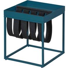 Bleu Tables Basses Inter Link D'Appoint Carrée Métal Bleu 35 cm Table Basse