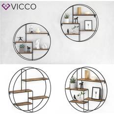 VICCO Libreria Fyrk Legno Antico 55 x 55 cm Mensole da Parete