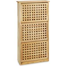 Relaxdays Scarpiera A Scomparsa Noce A Ribalta 104,3 x 55 x 20,2 cm Portascarpe