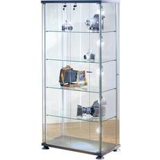 Silver Glass Cabinets H1800xB850xT450mm Glass Cabinet