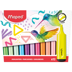 Hobbyartikler Maped Fluopeps Highlighters, sæt 12 ass. Farver Bestillingsvare, 7-8 dages levering
