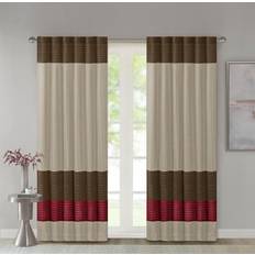 Amherst Faux Silk Rod Pocket Curtain 50x84 Red