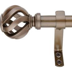 Brown Curtain Rods Decopolitan 1" Cage Side Rod