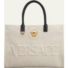 Versace Totes & Shopping Bags Versace Versace Logo Tote Rope/Black/Versace Gold