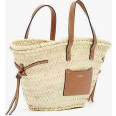 Isabel Marant Bolso Mini Tipo Cesta De Rafia - Natural/Cognac