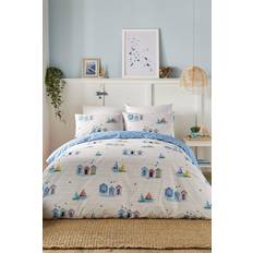 Textiles Fusion Beach Huts Beach Print Duvet Cover Blue