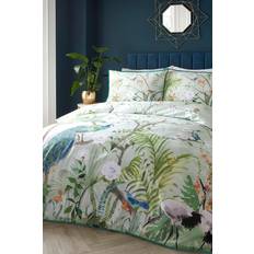 Soiree Soiree Peacock Jungle Print Thread Count Duvet Cover Green