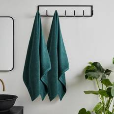 Catherine Lansfield Quick Dry Cotton Sheet, 2 Bath Towel Green