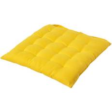 Coton Coussins de chaise Homescapes Galette Capitonnée Rayures 40 x 40 cm Jaune Coussin de chaise Jaune (40x40cm)