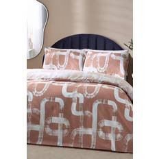 Tuba Abstract Cotton Rich Reversible Duvet Cover Pink