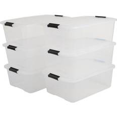 Iris Plastic Boxes with Lids 30L Set of 6 Storage Box