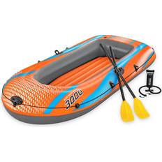 Gommoni Bestway Gommone per 2 Adulti e 1 Bambino Kondor Elite 3000 Raft 246x122x45 cm con 2 Remi e Pompa a Pedale Inclusa