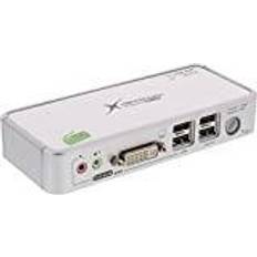 Switchs KVM InLine Commutateur écran-clavier-souris/audio 2 x KVM audio 1 utilisateur local de bureau