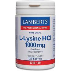 Vitaminas y Suplementos Lamberts L-Lisine HCL 1000 mg 120 Comp 120 pcs