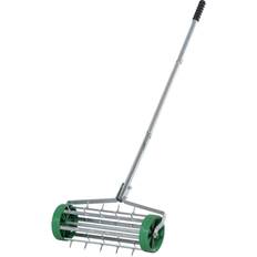 Argento Bordi del Prato OutSunny Garden Rolling Lawn Aerator Heavy Duty Steel Grass