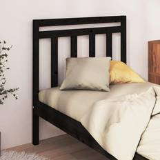vidaXL Black Solid Wood Pine Headboard