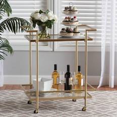 Baxton Studio Louise Contemporary Luxe Trolley Table