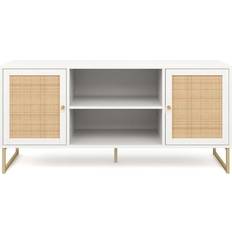 Nathan James Mina White/Gold TV Bench 47x22"