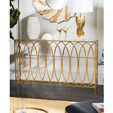 Gold Console Tables Safavieh Carina Oval Ringed Console Table