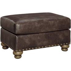 Brown Stools Ashley Signature Nicorvo Traditional Pouffe