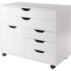 Small cabinet with drawers Winsome Halifax White Storage Cabinet 30.7x26.3"