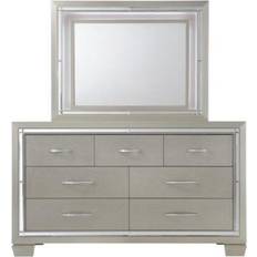 Silver Dressing Tables Picket House Furnishings Glamour 7-Drawer Dressing Table