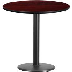 Furniture Flash Furniture XU-RD-30-MAHTB-TR18-GG 30" Mahogany Laminate Bar Table