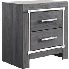 Rectangle - Wood Bedside Tables Ashley Lodanna Gray Bedside Table 15.7x23.7"