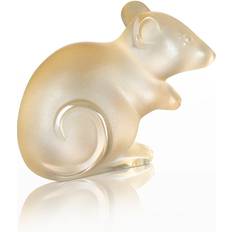 Lalique Mouse Sculpture, Gold Lustre