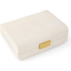 White Small Boxes Cream Faux-Shagreen Small Box Small Box