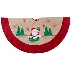 Christmas Tree Skirts Northlight Santa Claus Burlap & Embroidered Skirt Christmas Tree Skirt