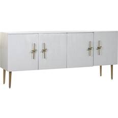 Dkd Home Decor Dorado Blanco Hierro Madera De Mango 180 x 55 x 81 cm Aparador