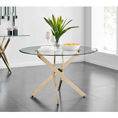 Gold Dining Tables Furniturebox Novara Gold Dining Table 120x120cm