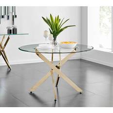 Gold Dining Tables Novara Gold Dining Table 120x120cm