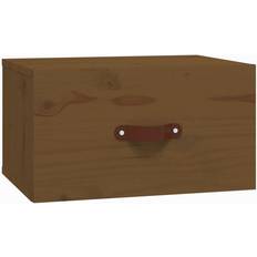 Brun - Fyr Sengebord vidaXL Væghængt 40 x 29,5 x 22 cm Brun Sengebord