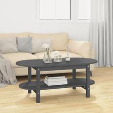 vidaXL grå 110x55x45 Soffbord