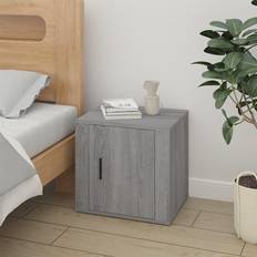vidaXL grey sonoma, 1 1/2x Nattbord