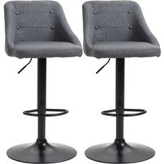 Adjustable Seat Bar Stools Homcom Modern Swivel 2 Bar Stool 108cm 2pcs