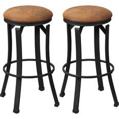 Homcom Set 2 Cloth Bar Stool 2pcs