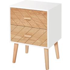 Homcom Nordic style Natural /White Comodino 30x40cm