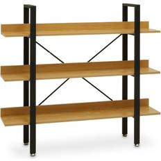 Geel Boekenplanken Premier Housewares Laxton X-shaped 3-Tier Shelf Unit