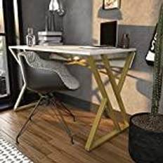 Gold Writing Desks Gyza Modern Frame Writing Desk