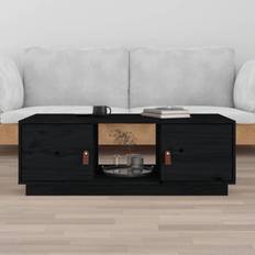 Tavolini vidaXL Da Salotto Nero 100x50x35 cm Legno Massello di Pino Tavolino